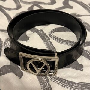 Valentino Black Leather Belt auntentic
